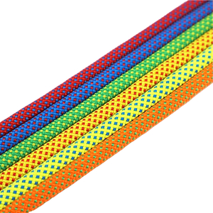 Static Rock Double Braided Polyester Nylon Mountain Climbing Rope Safety Rope