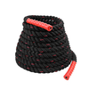 Power Training 9 m Gym Exercise Rope Black Nylon Battle Rope 38 mm for Fitness Battle Training