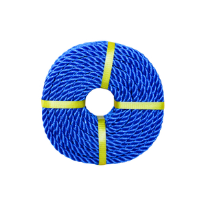 High Breaking 3 Strand Twisted PP Packing Rope Plastic Braided Polypropylene Rope