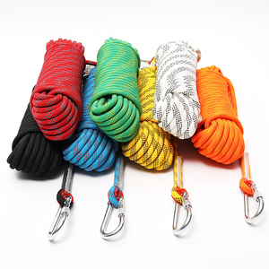Static Rock Double Braided Polyester Nylon Mountain Climbing Rope Safety Rope