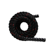 Battle Rop 9 m Gym Exercise Rope Black Nylon 38 mm for Fitness Battle Power Training