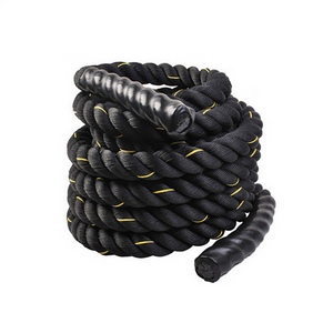 Battle Rope Power Training 9 m Gym Exercise Rope Black Nylon 38 mm for Fitness Battle Training